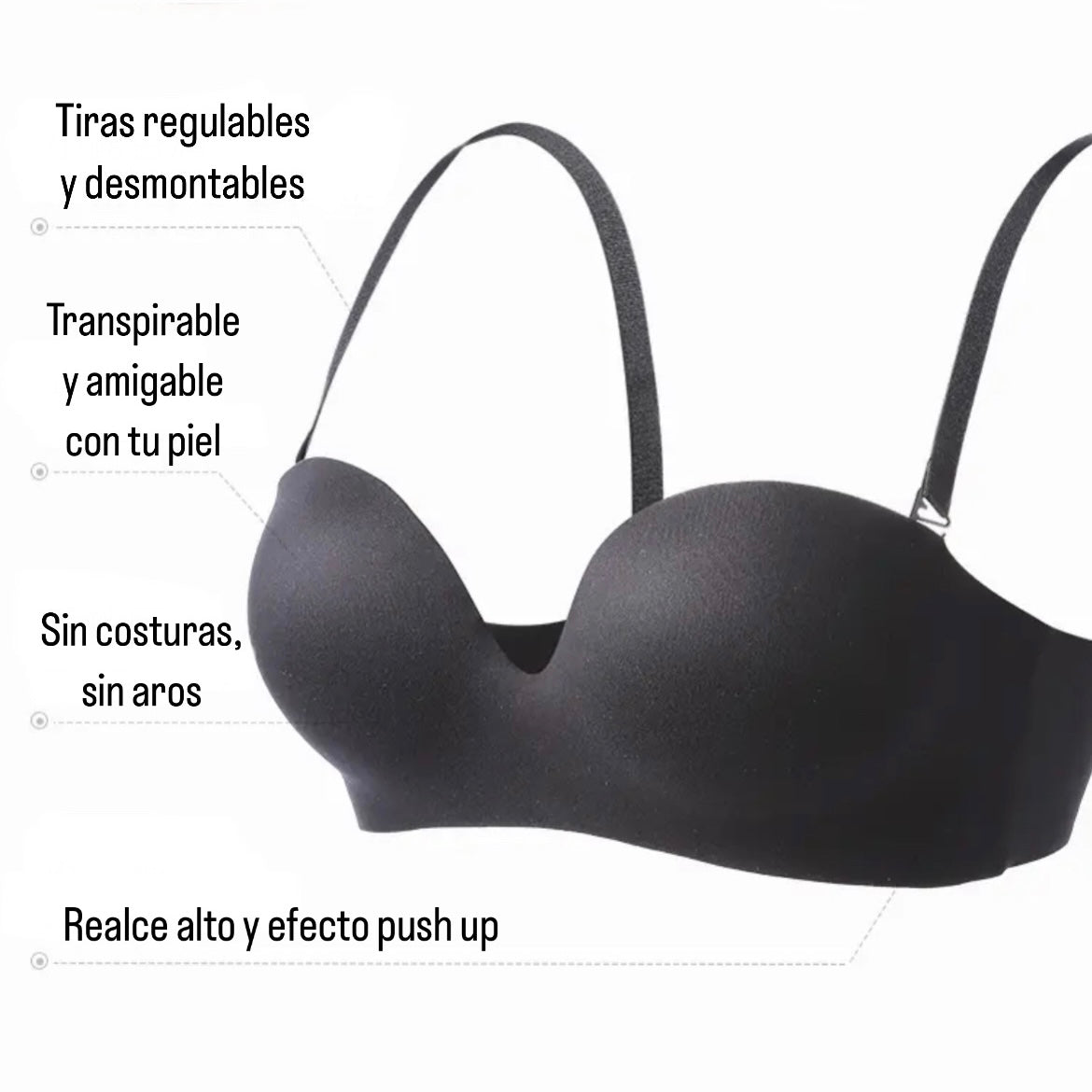 Pack 2 Push Up Strapless Bra